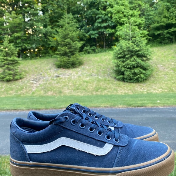 Navy Canvas Lowtop Vans - Picture 3 of 6